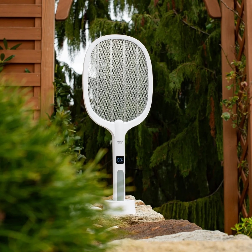 LED električni lapač insekata 2 u 1 sa LCD displejem 1200 mAh/5V, bela