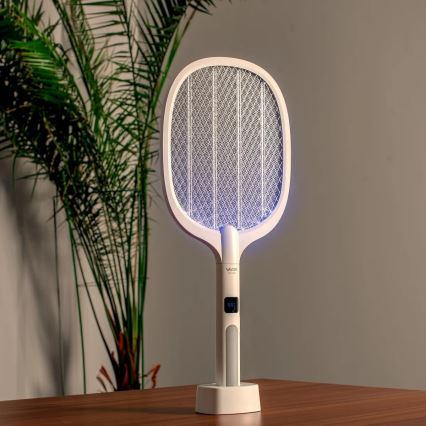 LED električni lapač insekata 2 u 1 sa LCD displejem 1200 mAh/5V, bela
