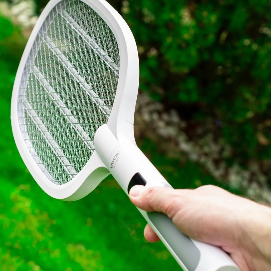 LED električni lapač insekata 2 u 1 sa LCD displejem 1200 mAh/5V, bela