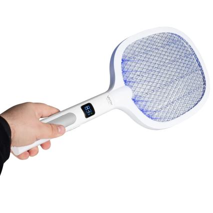 LED električni lapač insekata 2 u 1 sa LCD displejem 1200 mAh/5V, bela