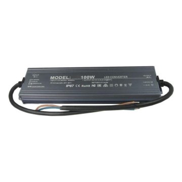 LED elektronski transformator 100W/24V IP67