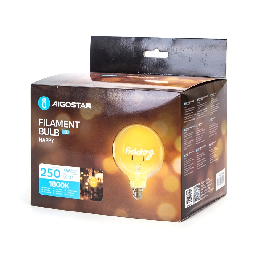 LED filament sijalica E27/4W/230V 1800K happy - Aigostar