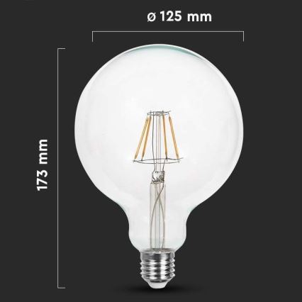 LED filament sijalica G125 E27/10W/230V 3000K