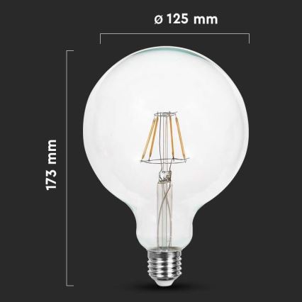 LED filament sijalica G125 E27/10W/230V 4000K