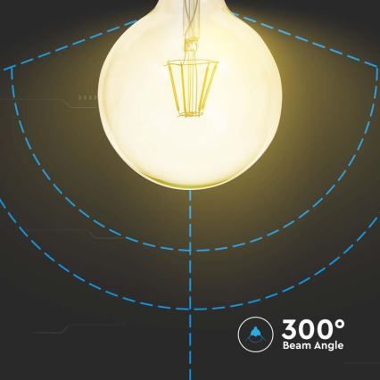 LED filament sijalica G125 E27/12W/230V 2200K