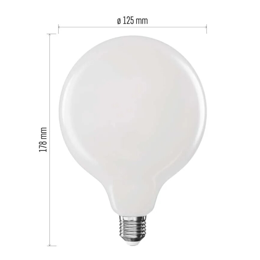 LED filament sijalica G125 E27/18W/230V 2700K