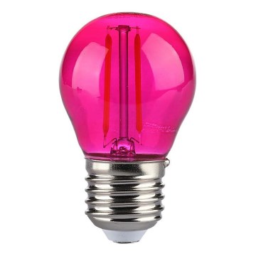 LED FILAMENT sijalica G45 E27/2W/230V ružičasta