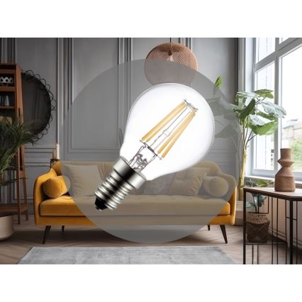 LED filament sijalica G45, grlo E14, 6 W, 230 V, 4000 K
