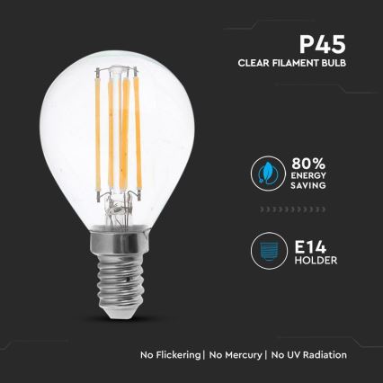 LED filament sijalica P45 E14/4W/230V 4000K