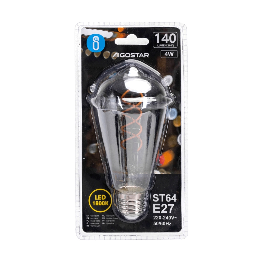 LED filament sijalica ST64 E27/4W/230V 1800K - Aigostar