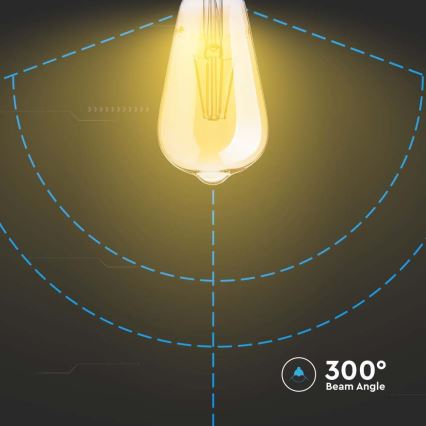 LED filament sijalica ST64 E27/6W/230V 2200K