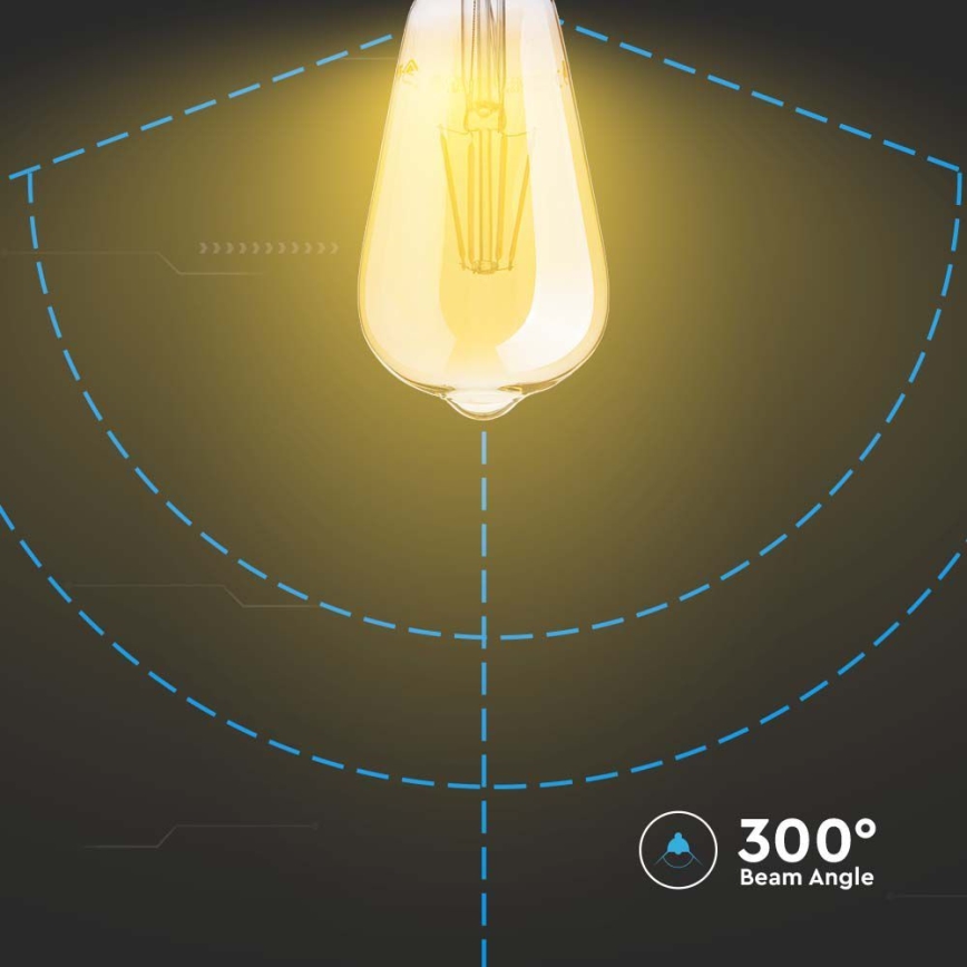 LED filament sijalica ST64 E27/6W/230V 2200K