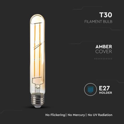 LED filament sijalica T30 E27/6W/230V 2200K