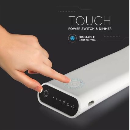 LED Fleksibilna prigušiva stona lampa LED/6,5W/5V 2000 mAh 3000K/4500K/6000K