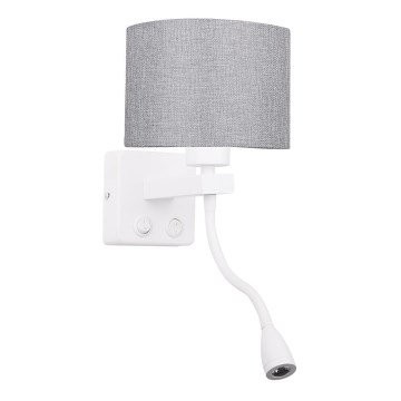 LED fleksibilna svetiljka POLO 1xE27/40W+LED/2W 230V bela