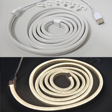 LED fleksibilna traka NEON LED/5V USB, 1,8 m, bela