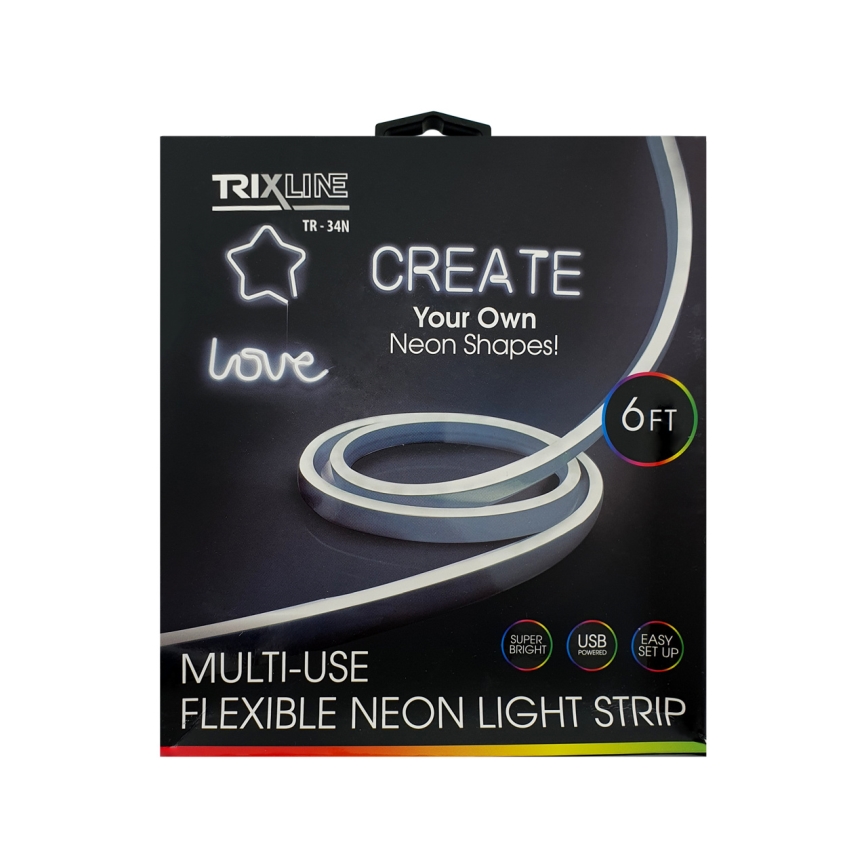 LED fleksibilna traka NEON LED/5V USB, 1,8 m, bela