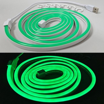 LED fleksibilna traka NEON LED/5V USB 1,8 m zelena
