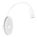 LED fleksibilna zidna lampica sa USB BASE LED/8W+LED/2W/230V bela/srebrna