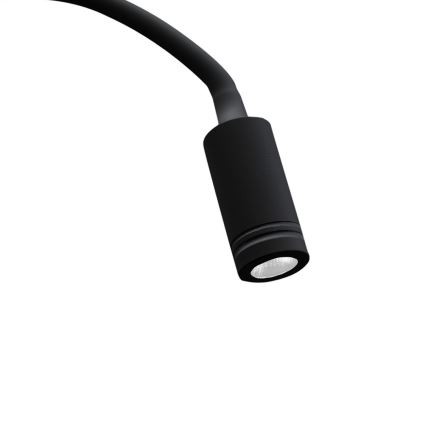 LED fleksibilna zidna lampica sa USB priključkom BASE LED/8W+LED/2W/230V crna