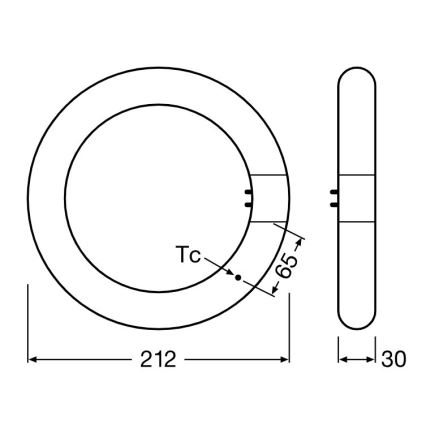 LED fluorescentna cev SUBSTITUBE T9 G10q/12W/230V 4000K, prečnik 21,2 cm - Osram