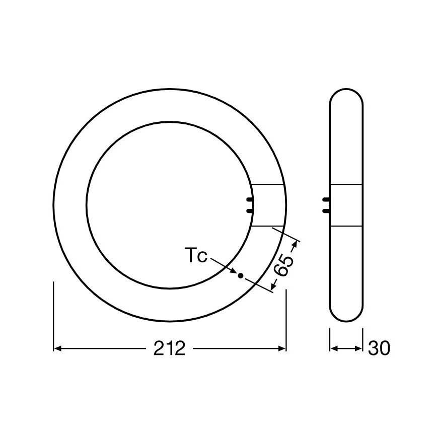 LED fluorescentna cev SUBSTITUBE T9 G10q/12W/230V 4000K, prečnik 21,2 cm - Osram