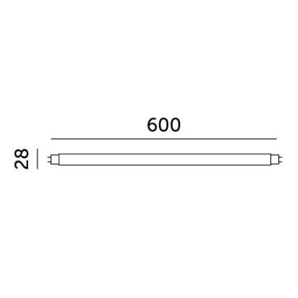 LED fluorescentna cev T8 G13/9W/230V 4000K 60 cm