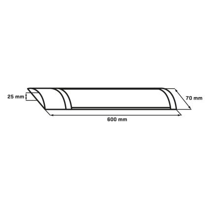 LED fluorescentna svetiljka LED/18W/230V 4000K 60 cm crna