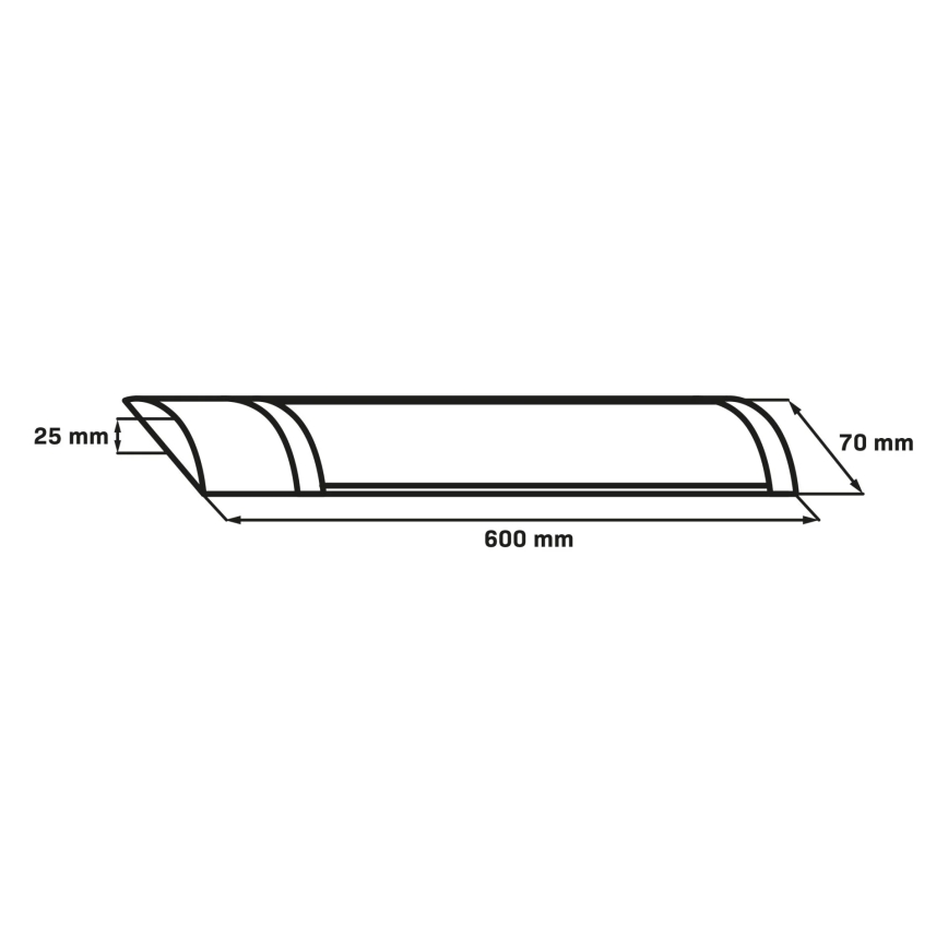 LED fluorescentna svetiljka LED/18W/230V 4000K 60 cm crna