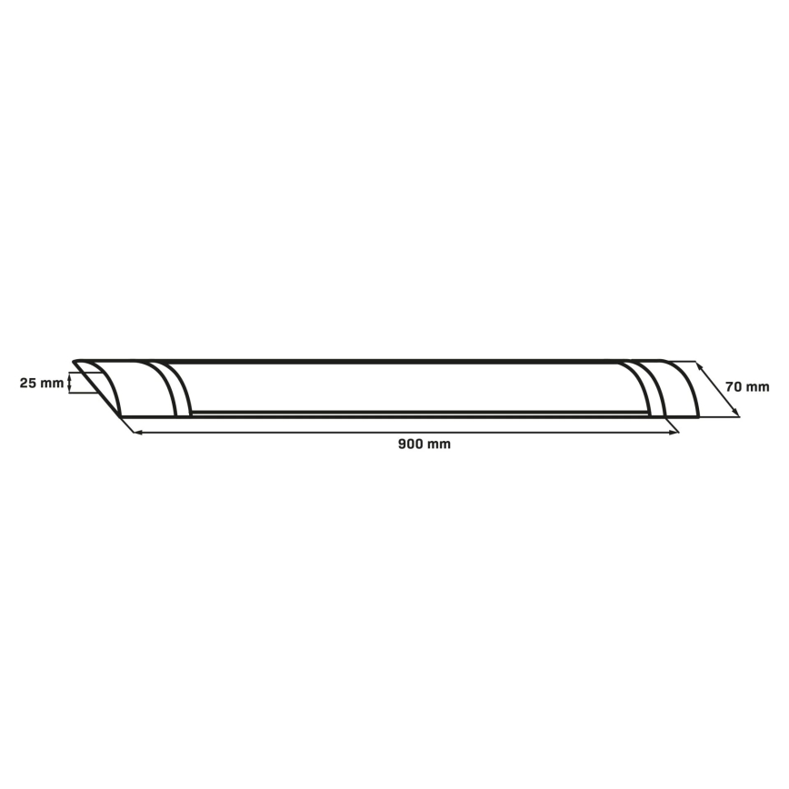 LED fluorescentna svetiljka LED/30W/230V 4000K 90 cm crna