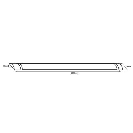 LED fluorescentna svetiljka LED/36W/230V 4000K 120 cm crna