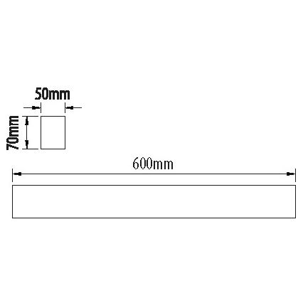 LED fluorescentna svetiljka LINIK LED/20W/230V 4000K crna