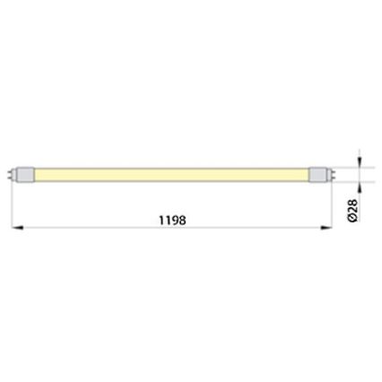 LED fluorescentna trubica ECOSTER T8 G13/18W/230V 4000K 119,8 cm