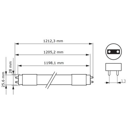 LED fluorescentna trubica Philips MASTER T8 G13/16W/80V 6500K 120 cm