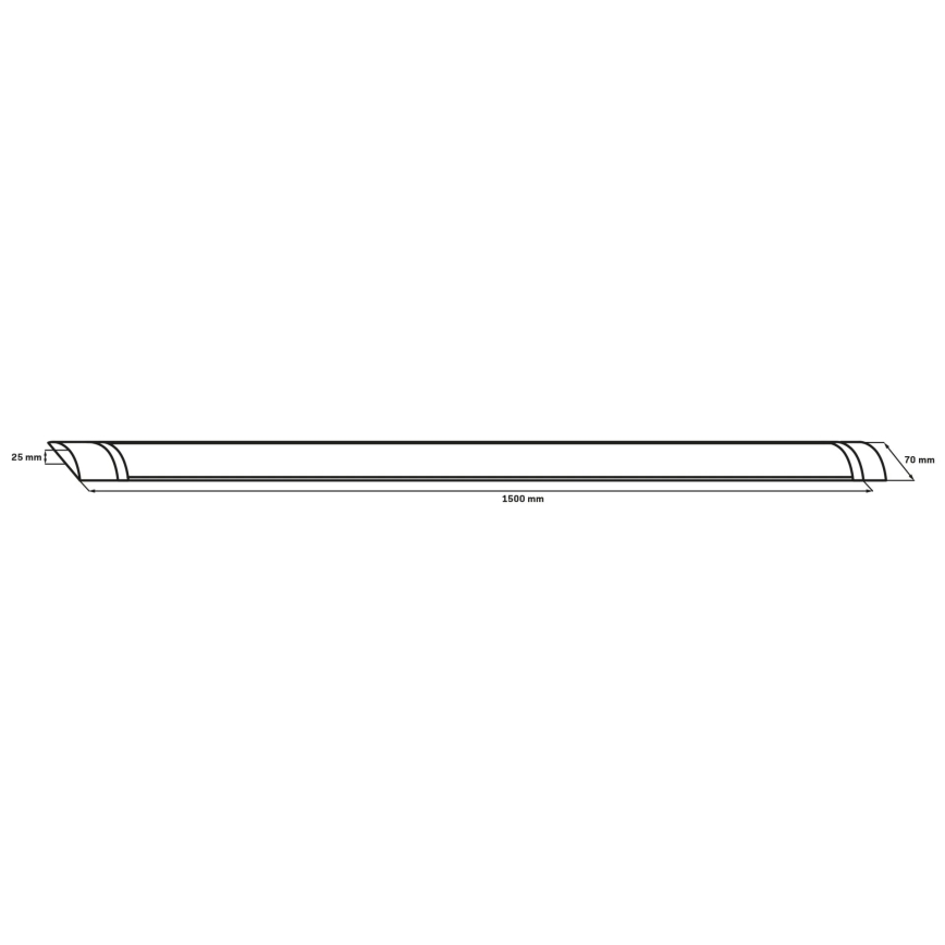 LED fluorescentno svetlo LED/50W/230V 4000K 150 cm crno