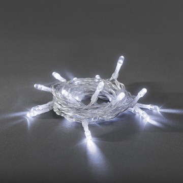 LED girlanda 20xLED/2xAA 3,35m hladno-bela