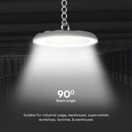 LED industrijska High Bay svetiljka/100W/230V 3000/4000/6500K IP65 prečnik 23,5 cm