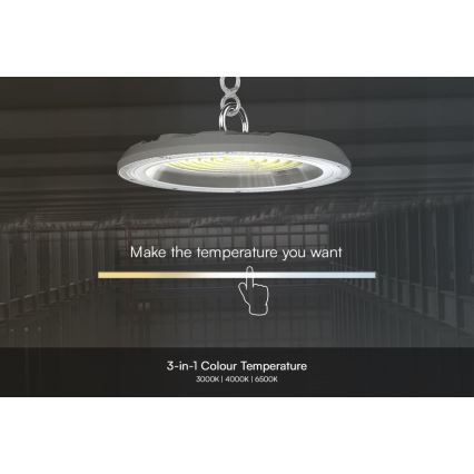 LED industrijska High Bay svetiljka/100W/230V 3000/4000/6500K IP65 prečnik 23,5 cm