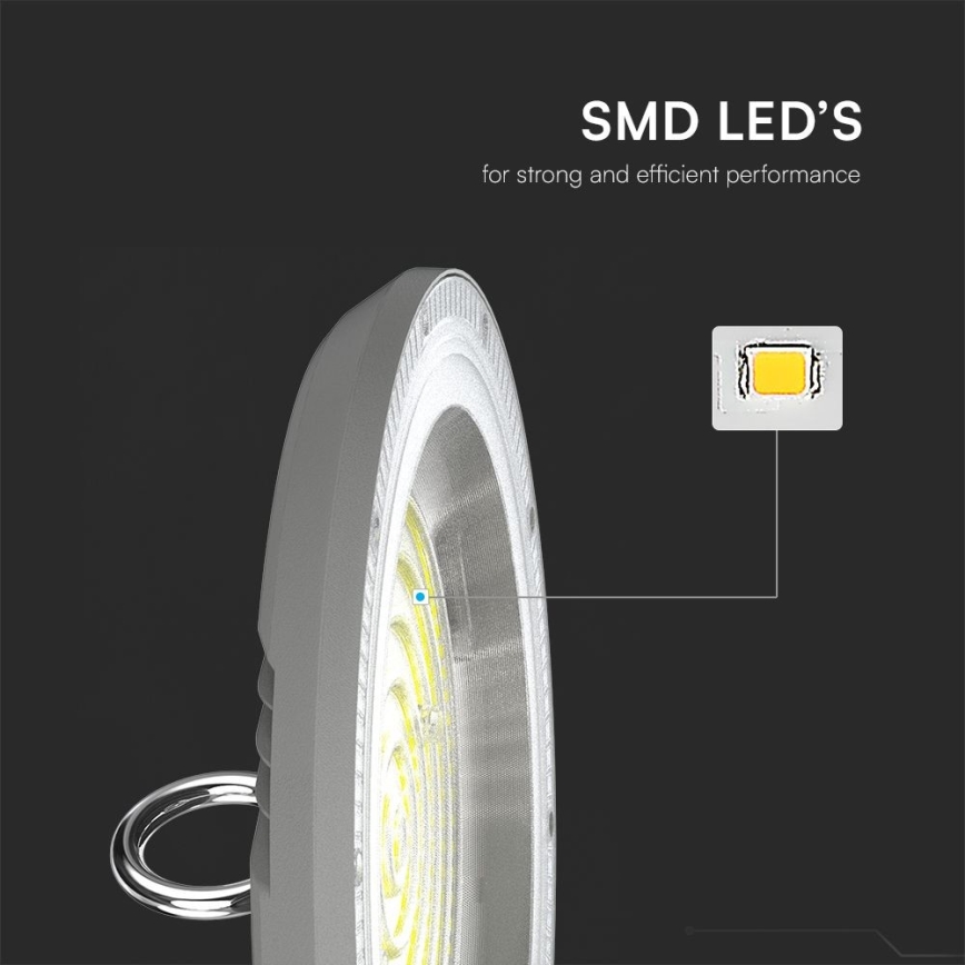 LED industrijska High Bay svetiljka/100W/230V 3000/4000/6500K IP65 prečnik 23,5 cm