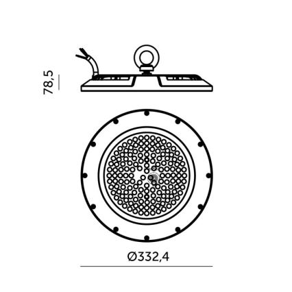 LED industrijska tehnička svetiljka GRAZA HIGHBAY LED/200W/230V 4000K IP65