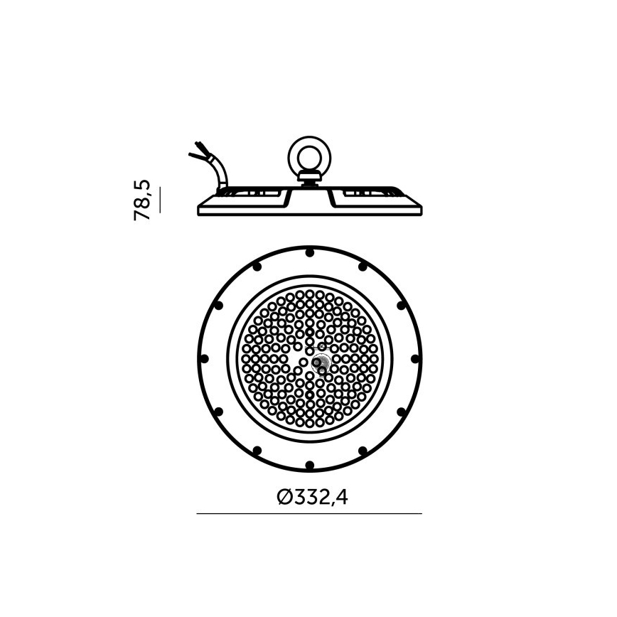 LED industrijska tehnička svetiljka GRAZA HIGHBAY LED/200W/230V 4000K IP65