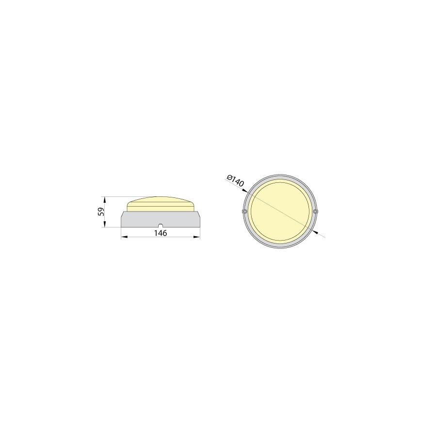 LED industrijsko plafonsko svetlo FIDO LED/12W/230V IP65
