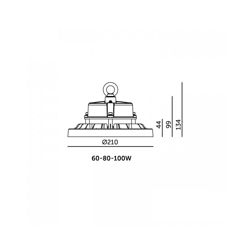LED industrijska plafonska svetiljka RIO PRO HIGHBAY LED/60/80/100W/230V 4000/5000/6000K IP66