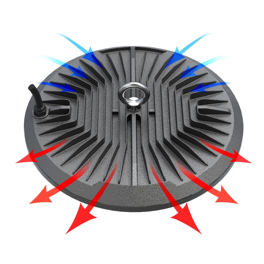 LED industrijsko tehničko svetlo HIGHBAY LED/200W/230V 4500K IP65 siva