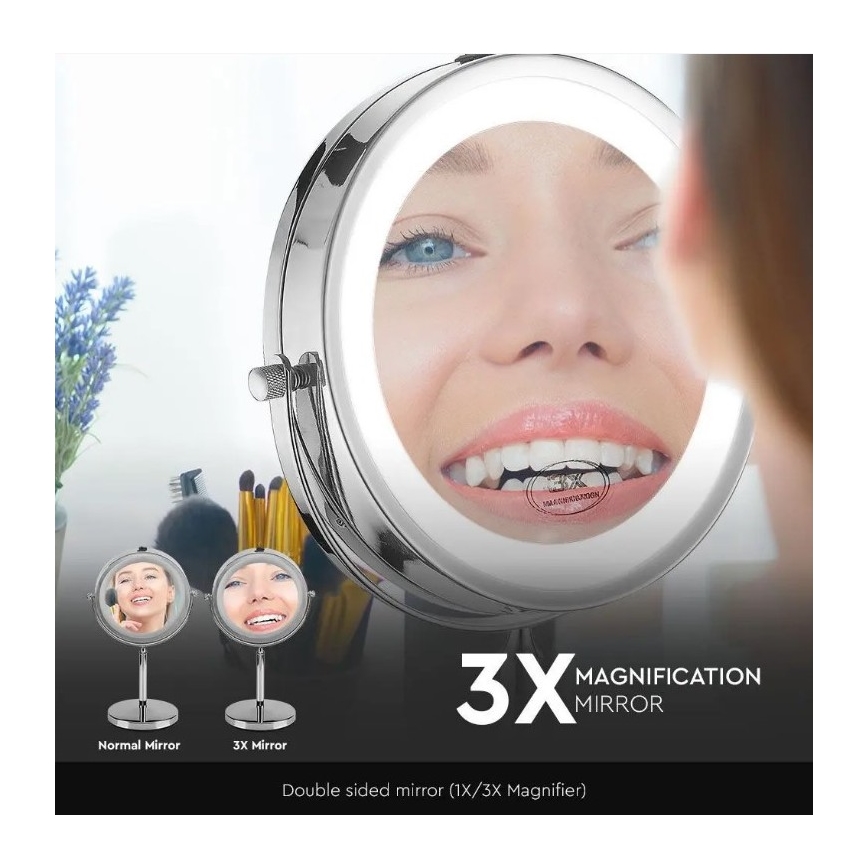 LED kozmetičko ogledalo LED/3W/6V 4xAA IP44