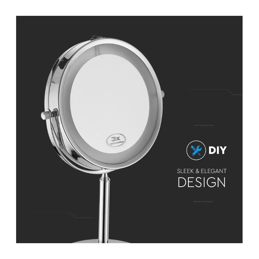 LED kozmetičko ogledalo LED/3W/6V 4xAA IP44