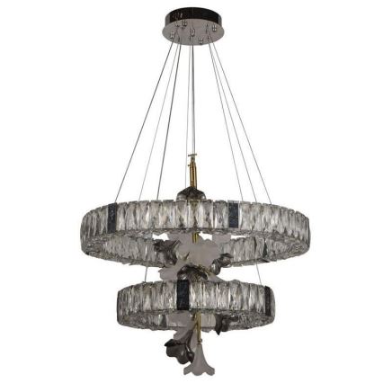 Prigušiva LED kristalni luster na sajli LED/70W/230V 3000-6500K + daljinski upravljač