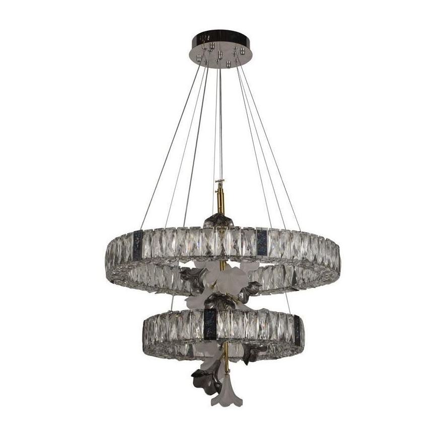 Prigušiva LED kristalni luster na sajli LED/70W/230V 3000-6500K + daljinski upravljač