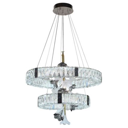 Prigušiva LED kristalni luster na sajli LED/70W/230V 3000-6500K + daljinski upravljač