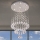 LED kristalno plafonsko svetlo NAURU LED/24W/230V, prečnik 40 cm, sjajni hrom + daljinsko upravljanje